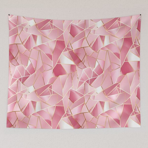 Item preview,   Rosa cuarzo rosa con líneas doradas sin costuras designed and sold by aiartbay.