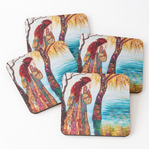 Item preview, Gorgeous redhead, boho woman near the water. High quality boho art  designed and sold by CristalleLisa.