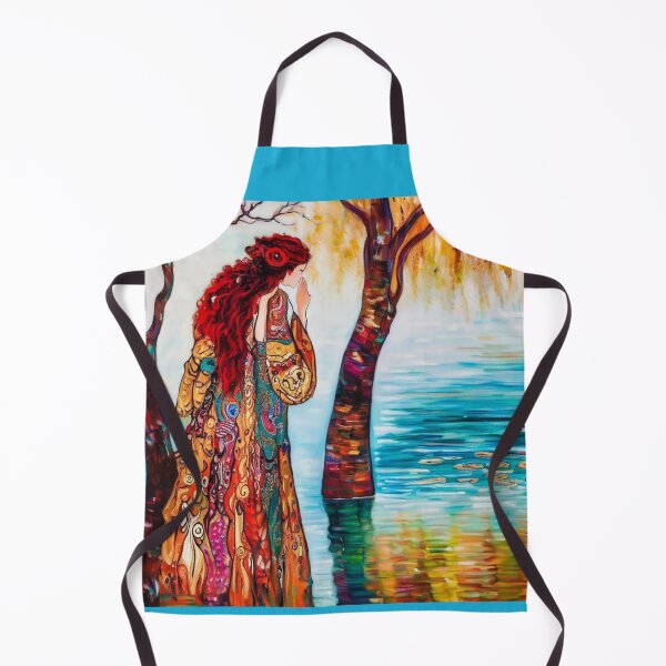 Item preview, Gorgeous redhead, boho woman near the water. High quality boho art designed and sold by CristalleLisa.