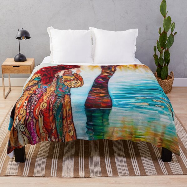 Item preview, Gorgeous redhead, boho woman near the water. High quality boho art  designed and sold by CristalleLisa.