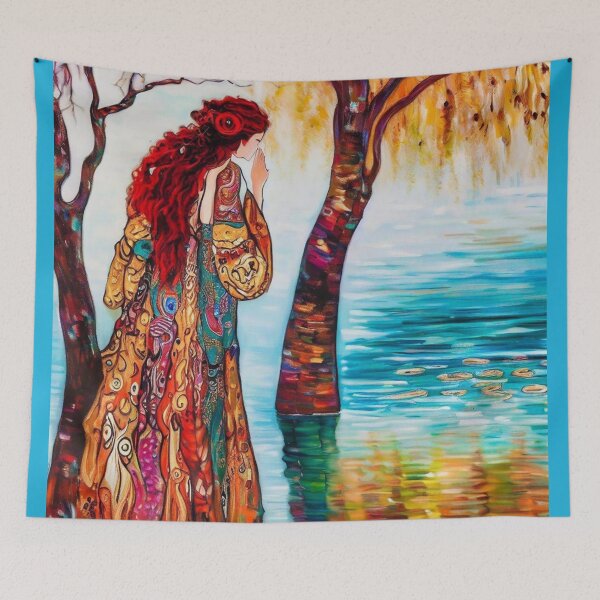 Item preview, Gorgeous redhead, boho woman near the water. High quality boho art  designed and sold by CristalleLisa.