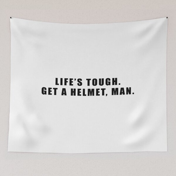 Item preview, Life's Tough Get a Helmet Man Funny Vintage designed and sold by Jesticker.