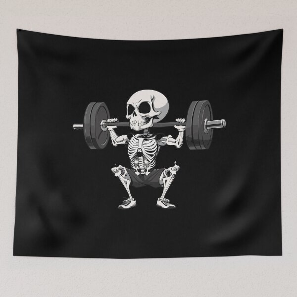 Item preview, Skeleton Doing Squats Leg Day designed and sold by Peculiarts.