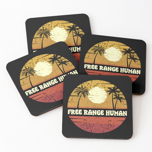 Item preview, FREE RANGE HUMAN: Retro Beach Vibes - Vintage Sunset Design designed and sold by Sun Sand & Sea Art.