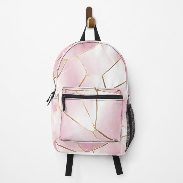 Item preview, Seamless Gold Streaks on Rose Quartz Pink designed and sold by aiartbay.