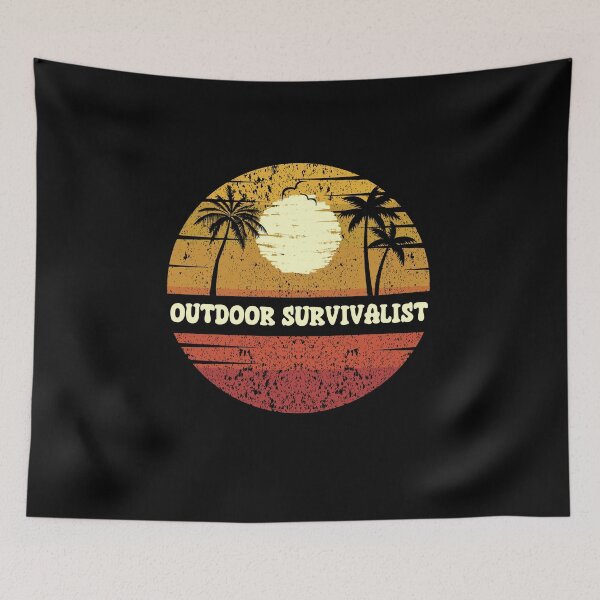 Item preview, OUTDOOR SURVIVALIST: Retro Beach Vibes - Vintage Sunset Design designed and sold by Sun Sand & Sea Art.
