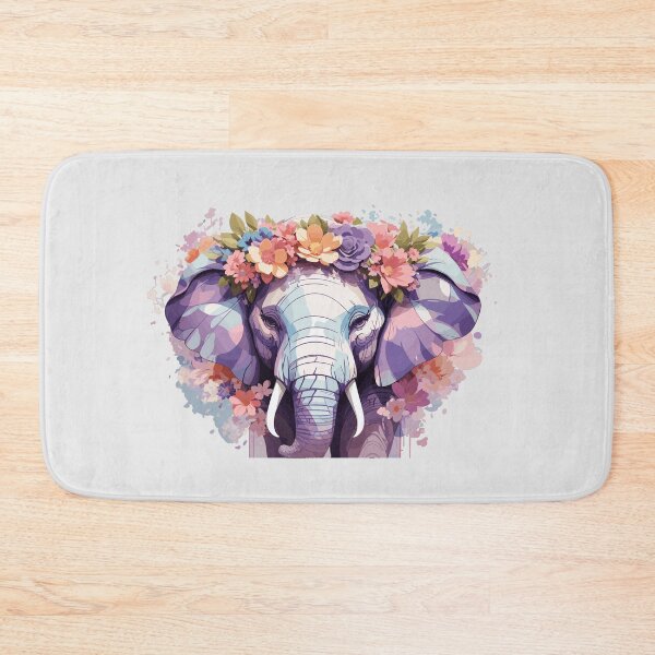 Item preview, Elephant with Flower Crown designed and sold by Silke Kapfer.