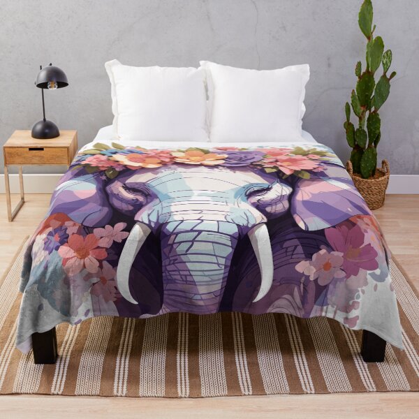 Item preview, Elephant with Flower Crown designed and sold by Silke Kapfer.