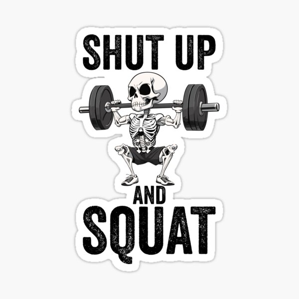 Skeleton Weightlifting Workout Gifts Sticker for Sale by KingMasterStore