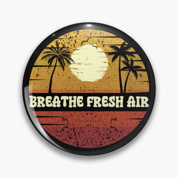 Item preview, BREATHE FRESH AIR:  Retro Beach Vibes - Vintage Sunset Design, Self-Care designed and sold by Sun Sand & Sea Art.