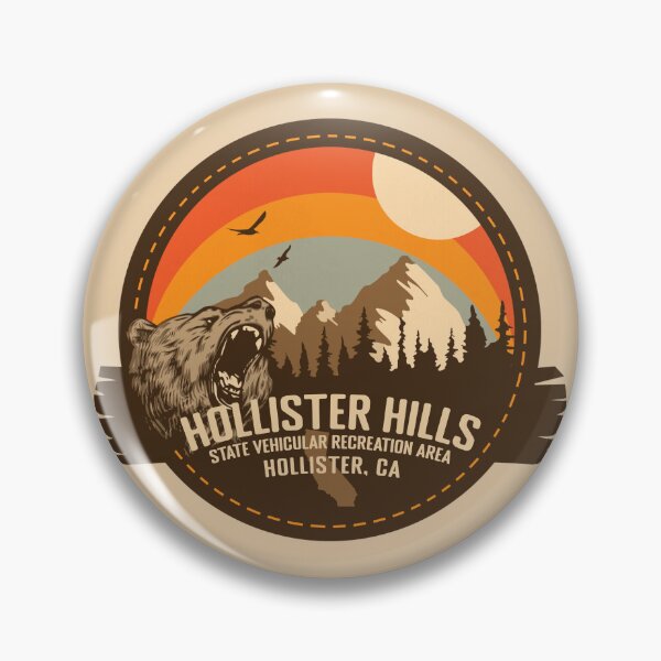 Item preview, Hollister Hills State Vehicular Recreation Area California - CA Retro Souvenir Badge designed and sold by mountainfad.