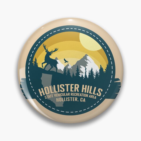 Item preview, Hollister Hills State Vehicular Recreation Area California - CA Retro Souvenir Badge designed and sold by mountainfad.
