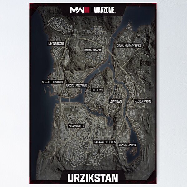 Rebirth island Map - Verdansk Map - Caldera Map Sticker for Sale by  jaggyboy