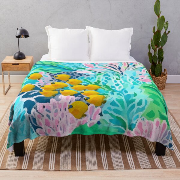 Item preview, Preppy tropical fish and coral reef designed and sold by SophieClimaArt.