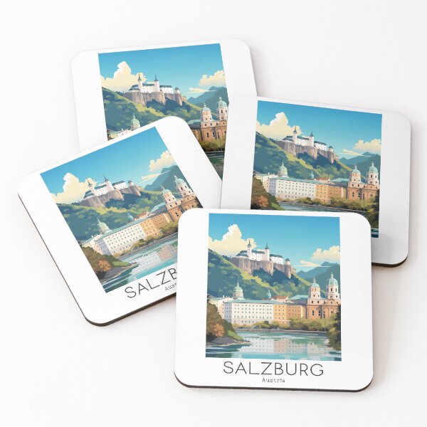 Item preview, Una ilustración de viajes vintage de Salzburgo - Austria designed and sold by GoodOldVintage.