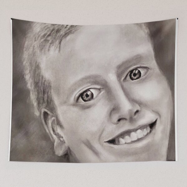 Item preview, Young Man Portrait Drawing designed and sold by gleefulme.