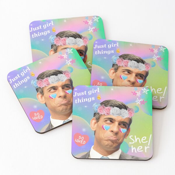 Item preview, Rishi Sunak | Trans Rights | She/Her designed and sold by LaughingCowboys.