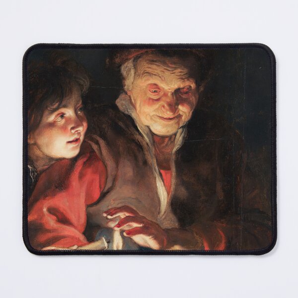 Item preview, Rubens' Old Woman and Boy with Candles Art designed and sold by TheSoulOfArt.
