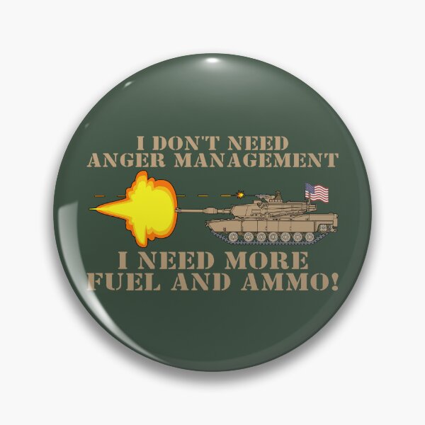Item preview, M1 Abrams Tank Funny Patriotic US American Flag Anger Management Joke designed and sold by MilitaryMart.