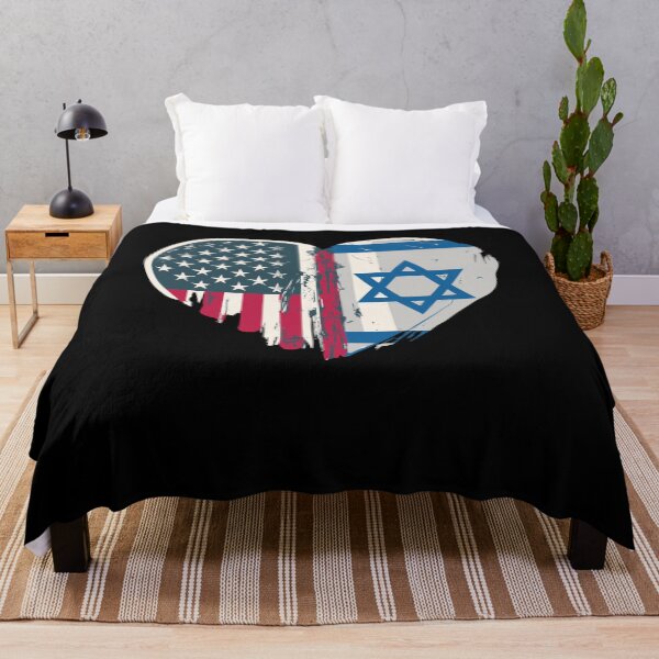 Item preview, Israel USA love heart friendship  designed and sold by Sutra-Lotus-Co.