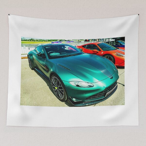 Item preview, Front of a green Aston Martin on display  designed and sold by Graham Cornall.