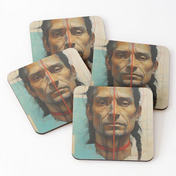 Item preview,  Inspired Pastel Portrait of a Red Indian Tribe Leader designed and sold by BrioDesign.