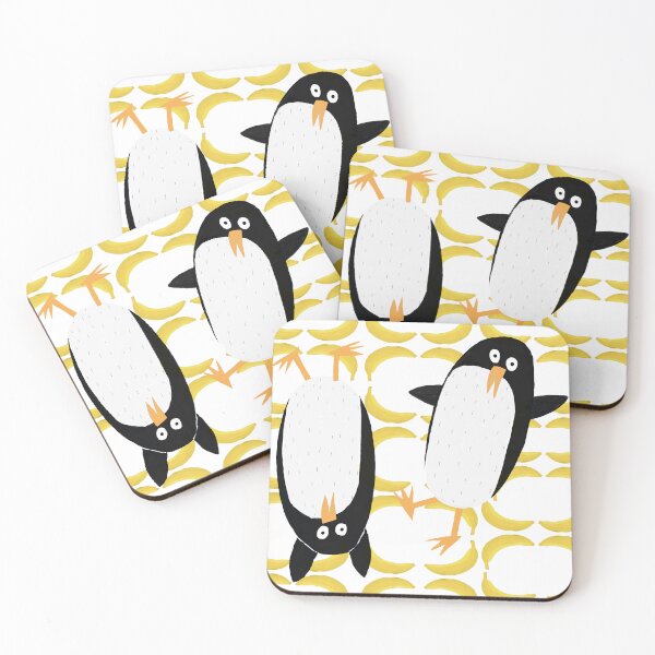 Item preview, Penguin And Banana Fun Illustration By Artist Carla Daly designed and sold by Carla Daly.
