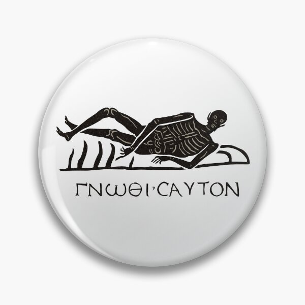 Item preview, Know Thyself Ancient Roman Skeleton Mosaic designed and sold by zuen.