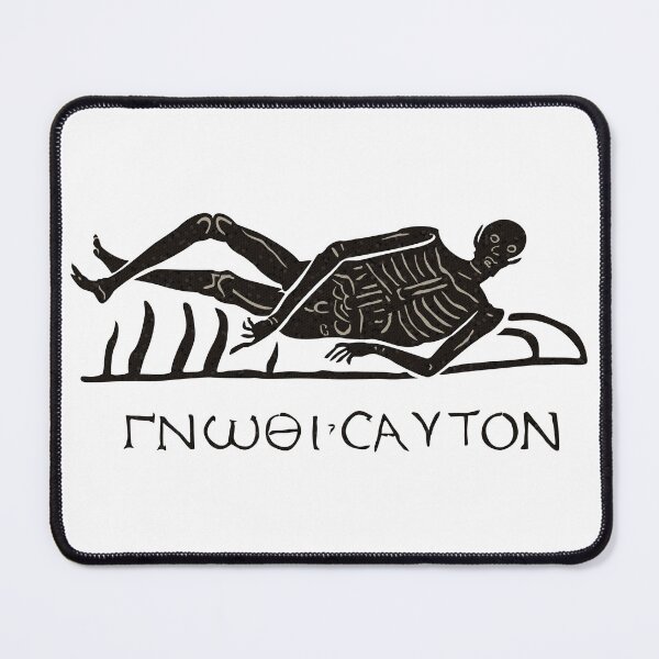 Item preview, Know Thyself Ancient Roman Skeleton Mosaic designed and sold by zuen.