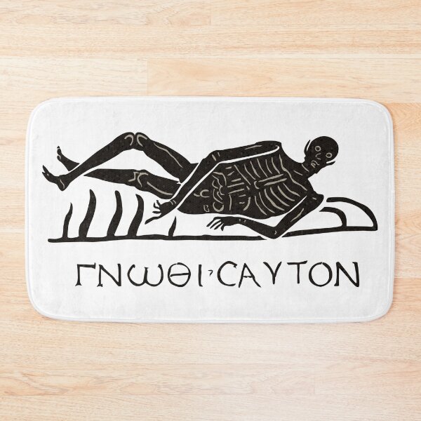 Item preview, Know Thyself Ancient Roman Skeleton Mosaic designed and sold by zuen.