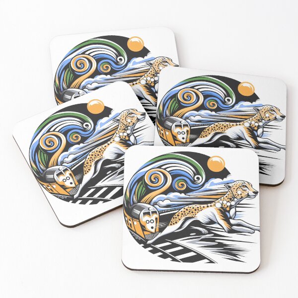 Item preview, Greyhound vs. Cheetah Train Race designed and sold by Wonderall.