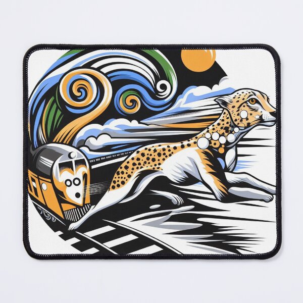 Item preview, Greyhound vs. Cheetah Train Race designed and sold by Wonderall.