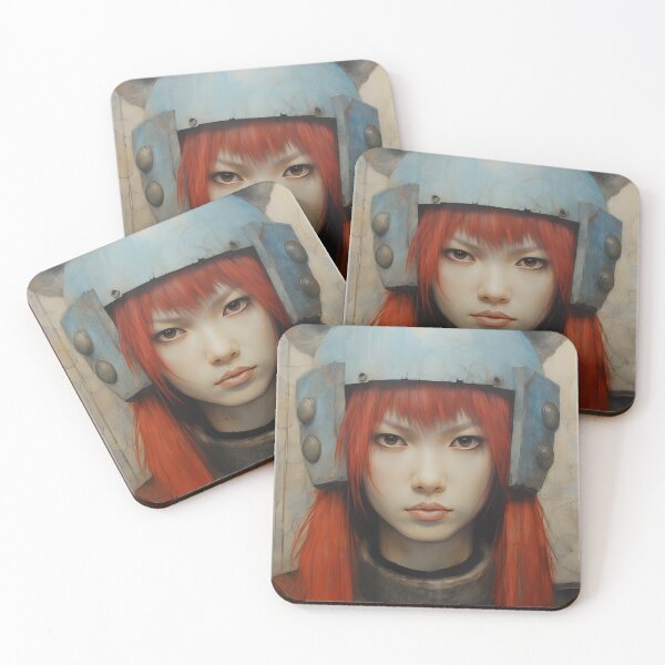 Item preview, Fierce Furry Samurai: Pastel Portrait of a Red-Haired Warrior designed and sold by BrioDesign.