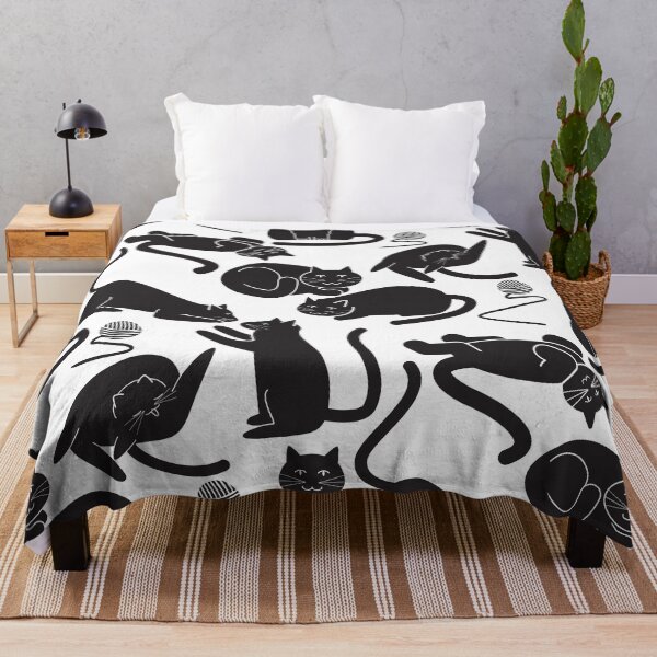 Item preview, Black cats pattern designed and sold by FrensDesign.