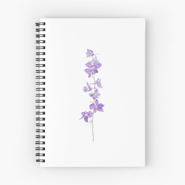 Item preview, purple larkspurs flowers watercolour hand painted  designed and sold by ColorandColor.