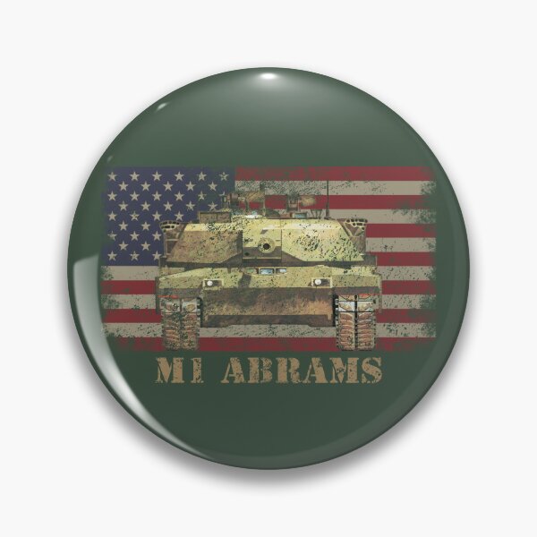 Item preview, M1 Abrams Tank Vintage Worn Effect USA American Flag designed and sold by MilitaryMart.