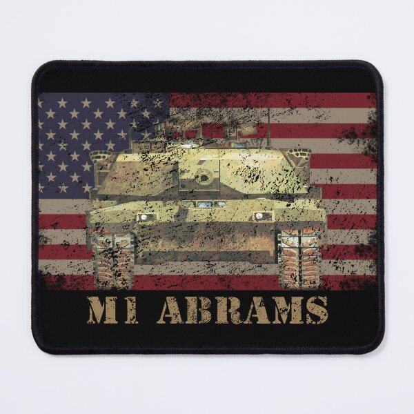 Item preview, M1 Abrams Tank Vintage Worn Effect USA American Flag designed and sold by MilitaryMart.