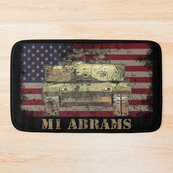 Item preview, M1 Abrams Tank Vintage Worn Effect USA American Flag designed and sold by MilitaryMart.