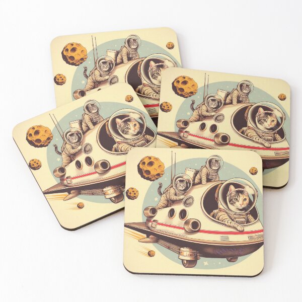 Item preview, Retro Space Cats designed and sold by MythicalMosaics.
