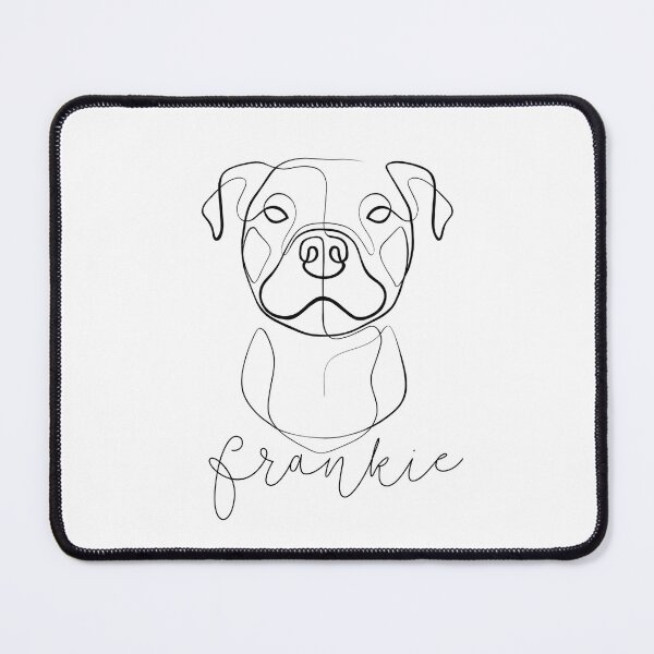 Item preview, Line Art Staffy (Ask for your dog's name) designed and sold by StickeryPickery.