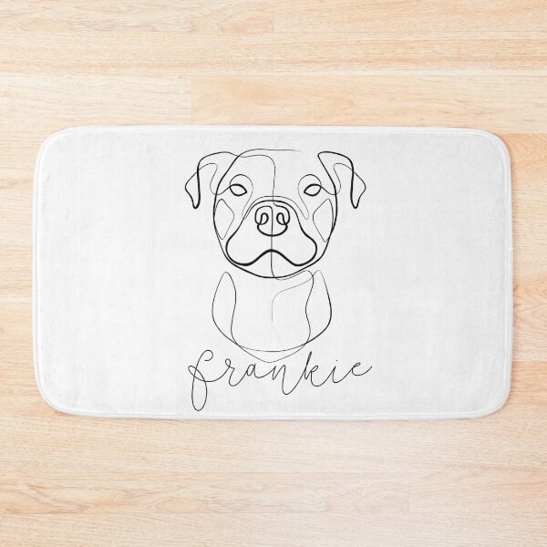 Item preview, Line Art Staffy (Ask for your dog's name) designed and sold by StickeryPickery.
