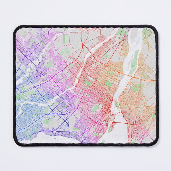 Aperçu de l'œuvre Plan de la ville de Montréal du Canada - coloré créée et vendue par deMAP.