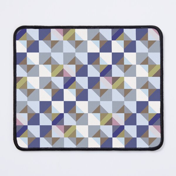 Item preview, Mid Mod Checkerboard Blue Gold designed and sold by Stephanie McRae.