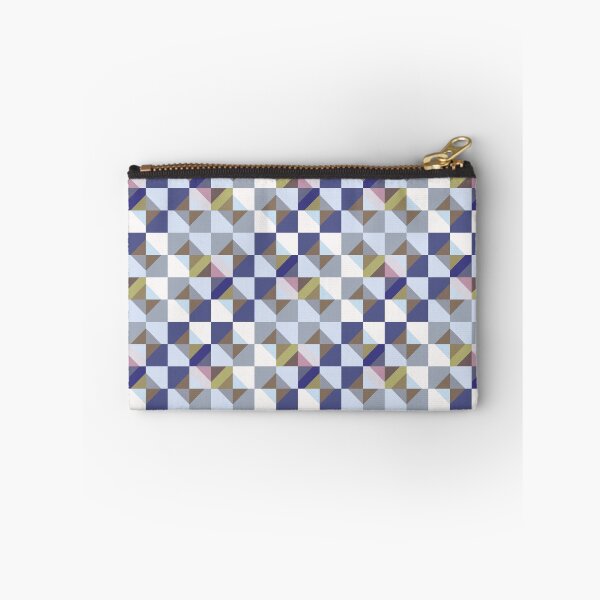 Item preview, Mid Mod Checkerboard Blue Gold designed and sold by Stephanie McRae.