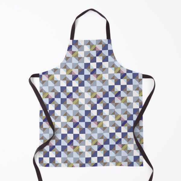 Item preview, Mid Mod Checkerboard Blue Gold designed and sold by Stephanie McRae.