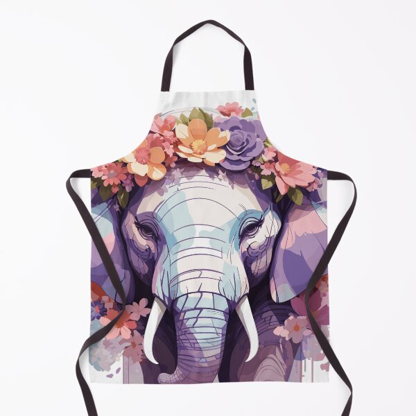 Item preview, Elephant with Flower Crown designed and sold by Silke Kapfer.