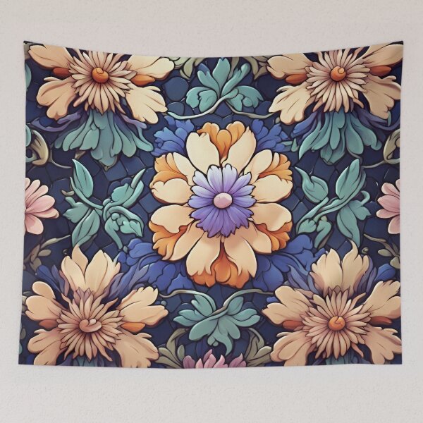 Item preview, Flowers in Tiles designed and sold by SeamCraft.