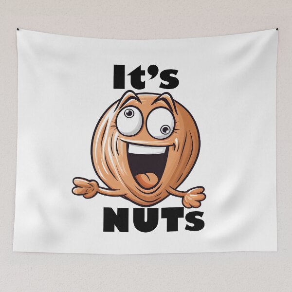 Item preview, It's NUTs funny sticker designed and sold by Artistryyyy.