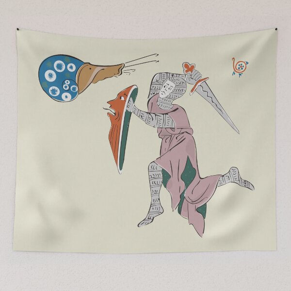 Item preview, Knight vs Snail Medieval Marginalia designed and sold by zuen.