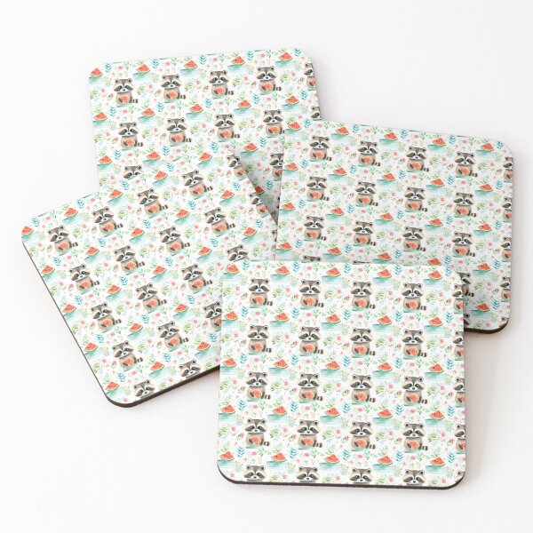 Item preview, Summer Adventures with Adorable Raccoons: A Whimsical Watercolor Journey designed and sold by qoodesignstudio.